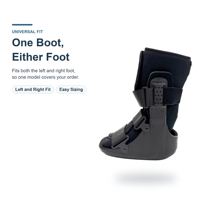 Botte de marche courte CE ISO avec fentes pour sangles, anti-glisse, aspect soigné, semelle large en TPR, maintien stable du pied, ODM OEM