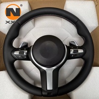 Volant de direction en cuir lisse perforé de luxe avec surpiqûres noires à 3 branches pour F10 F20 F30 F80 E90