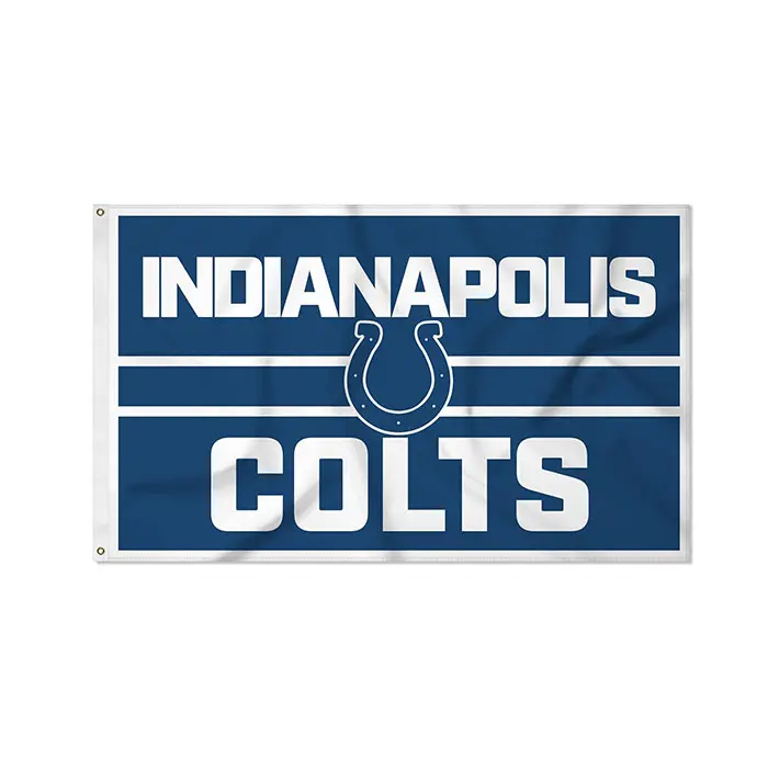 Sẵn sàng để tàu Chất lượng cao polyester thể thao indianapolis Colts cờ 3x5 ft biểu ngữ với grommets trong nhà ngoài trời