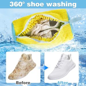 Reusable Washing Shoes <b>Bag</b> Laundry <b>Net</b> Fluffy Fibers Easily Remove Dirt Washing <b>Bags</b> Anti-deformation Shoes Clothes Organizer - Product Image 4