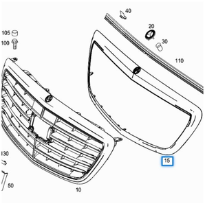 2228880051 adatto per il telaio della griglia del paraurti anteriore della Mercedes Benz classe S <span class=keywords><strong>W222</strong></span> - Product Image 4