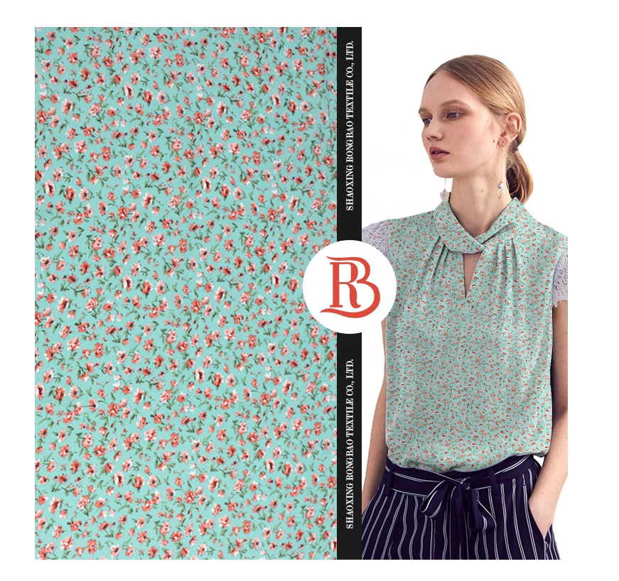 Новое поступление, в наличии, простой тканый цветочный принт, китайская цветочная ткань, текстиль, вискоза для женских рубашек