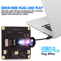 ELP Modul Kamera USB Fokus Otomatis 13MP Sensor IMX214 dengan Lensa Tanpa Distorsi FOV 75 Derajat Mini USB dengan Dukungan Kamera 3840X2880