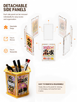 Support de stylo en acrylique personnalisé OEM, écologique, avec motifs et textes imprimés UV, découpé CNC – Article de collection artistique