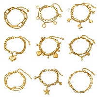 Bracelet en acier inoxydable MW avec cœur en Kevlar, ne se décolore pas, nouveaux accessoires japonais et coréens, unisexe, or 18 carats, mode, luxe léger