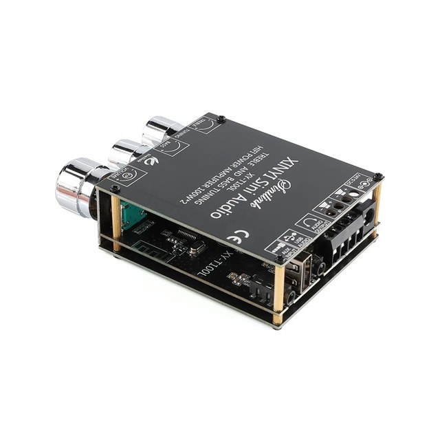 XY-T100L/H 100W*2 5.0 Stereo Digital Power Amplifier Module with Front Stage High and Low Bass Adjustment