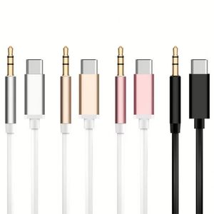 สายเคเบิลเสียง AUX ขนาด 3.5 มม. เป็น USB-C Type-C พร้อมหัวแจ็คสำหรับหูฟัง ความยาว 1 เมตร สาย OTG สำหรับโทรศัพท์มือถือ - Product Image 1