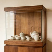 Vitrine de collection en verre trempé avec étagères réglables, vitrine en verre, présentoir personnalisé avec logo pour présentoirs à bijoux