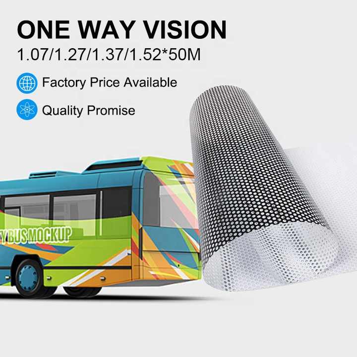 LETOP White Perforated One Way Vision Print Media Vinyl Privacy Window ...