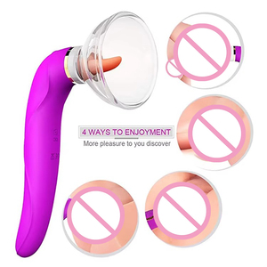 Factory-Direct Soft Silicone Sucking Tongue Licking <b>Vibrator</b> for Vaginal/G-Spot Stimulation USB Rechargeable Waterproof 5 - Product Image 6