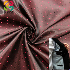 Doublure en <span class=keywords><strong>jacquard</strong></span> tricoté, tissu cationique satiné, veste en polyester, petit <span class=keywords><strong>jacquard</strong></span>, doublure en soie Shu Mei, résistant à l'abrasion - Product Image 1