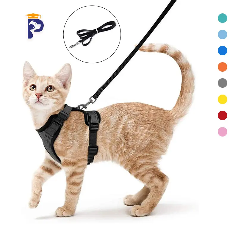 Dog Vest Harness Soft and Breathable Chest Strap Reflective Waterproof Dog Leash Vest with Handle for Small Medium Dogs Cats