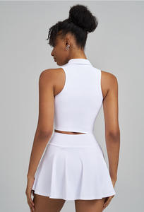 Hochwertige Frauen Atmungsaktive Feuchtigkeit Wicking Active Wear Röcke <span class=keywords><strong>2</strong></span>-in-1 Taschen Front Logo Sport Yoga Athletic Pickle ball OEM - Product Image 5