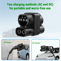 Adaptateur de charge rapide EV CCS1 vers CCS2, convertisseur de câble EVSE DC 200 kW avec prise de type 250 A et verrouillage de sécurité pour véhicules électriques