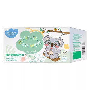 Lingettes anti-buée Hynaut pour verres 6cmx10cm 120pcs Nettoyage rapide et sec pour lunettes et écrans - Product Image 1