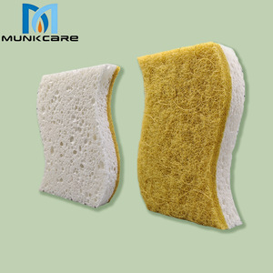 Esponja de Pulpa de Madera en Forma de Cintura Munkcare, Caja de 12 Piezas, Estropajo para Limpiar Platos de Cocina - Product Image 3