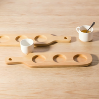 Support à verres en bois à trois trous, style nordique, pour bars, KTV, hôtels et usage commercial