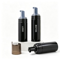 Flacon de nettoyant visage personnalisé 100ml/120ml/150ml/200ml, savon liquide, cylindre en plastique PET, pompe pulvérisatrice, impression sérigraphique, cosmétique
