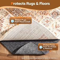 Tapis de protection de sol en feutre antidérapant de qualité supérieure, enduit de TPR et de PE, rembourré, durable, réduction du bruit, pour la maison, le salon, la chambre, les sols en bois dur
