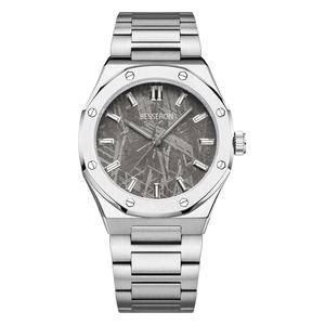 Reloj Automático de Lujo para Hombre con Diseño de Esqueleto, Acero Inoxidable, Esfera de Meteorito, Revestimiento Espacial, Resistente al Agua - Product Image 3