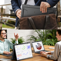 Moniteur portable double écran LED IPS 15,6 pouces pour le jeu avec ports pour et Type-C, Full HD 1920x1080, fréquence de rafraîchissement 60 Hz