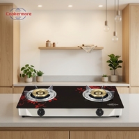 Cuisinière à gaz à 2 brûleurs en acier inoxydable de bonne qualité avec un nouveau design pour une utilisation domestique, hôtelière, automobile et en camping-car
