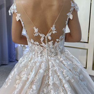 New Elegant Forest Style <strong>White</strong> Lace Deep V Super <strong>Fairy</strong> Dreamy Princess Bridal Gown Modern French Style Wedding <strong>Dress</strong> - Product Image 4