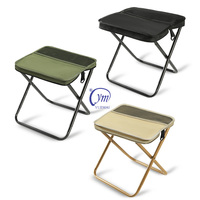Tabouret pliant tactique léger et portable en alliage d'aluminium Oxford pour la pêche et le camping en extérieur