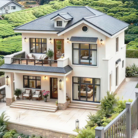 Maison préfabriquée en structure acier multi-étages, design moderne et luxueux, à faible coût, villas et maisons jumelées personnalisées à installation rapide
