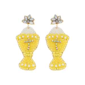 Pendientes de Bola de Arroz Bordados con Cuentas Hechos a Mano, Lindos y Coloridos, Regalo de Navidad, Pendientes Colgantes para Mujer - Product Image 3