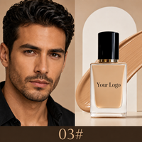 Maquillage Vegan de Haute Qualité à Marque Privée, Tenue Longue Durée 24h, Imperméable, Fini Mat, 6 Couleurs, Fini Naturel, Tous Types de Peau, 30ml, Pour Hommes