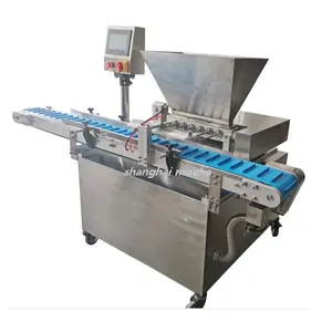 automatic 6 nozzles horizontal injector jam cream jelly chocolate bread and puff filling machine