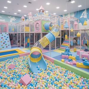 <span class=keywords><strong>Parco</strong></span> <span class=keywords><strong>Giochi</strong></span> per Bambini a Tema Colorato <span class=keywords><strong>con</strong></span> Scivolo e Piscina di <span class=keywords><strong>Palline</strong></span>, Centro <span class=keywords><strong>Giochi</strong></span> Interno - Product Image 2