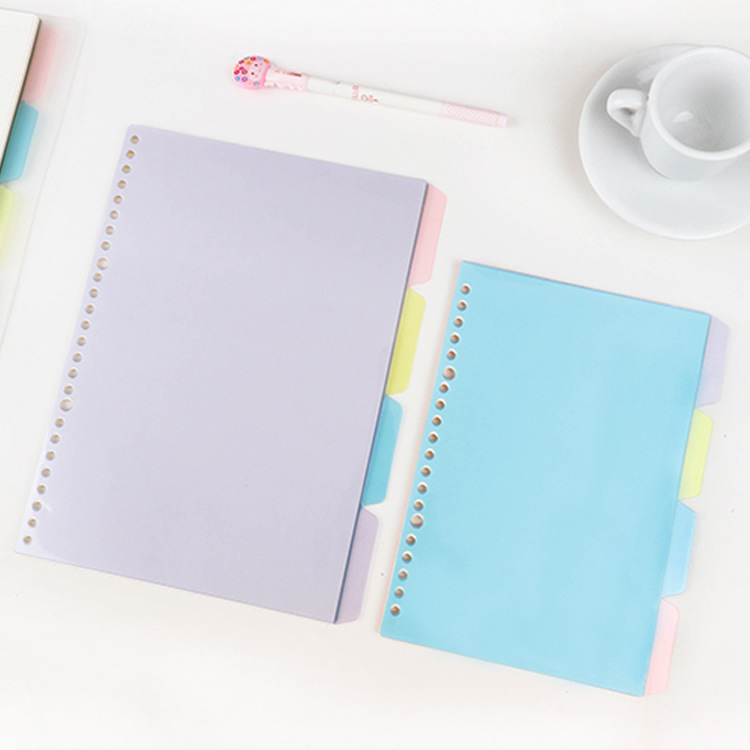 A5 20 4つのタブを備えたリングバインダーディバイダー