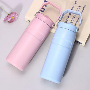 Nouvelle tasse isotherme en acier inoxydable, gobelet à café portable pour voiture, 16 oz, bouteille isotherme à double paroi avec couvercle et paille - Product Image 5