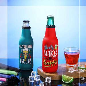 Custom Neoprene <b>Bottle</b> Sleeve with Zipper Long Neck Insulated <b>Bottle</b> Jackets Keep <b>Warm</b> Cold Beer <b>Bottle</b> Coozies - Product Image 1