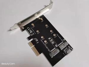 محول NVME <span class=keywords><strong>M</strong></span>.<span class=keywords><strong>2</strong></span> SSD إلى PCIe 3.0 X4, بطاقة محول NVMe <span class=keywords><strong>M</strong></span>.<span class=keywords><strong>2</strong></span> SSD NVME و SATA to PCI-e 3.0x4 محول توسيع وحدة تحكم المضيف - Product Image 2