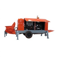 Pompe à béton MinLe, moteur diesel, machine de pompage de béton, garantie 1 an, haute efficacité pour mortier et granulats de grande taille