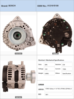 Alternateur de voiture pour D Galaxy II 1.8 TDCi FFWA QYWA 2006, pour D Mondeo IV 1.8 TDCi FFBA KHBA QYWA 2007 0121615108