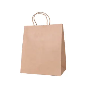 Bolsa de embalaje de harina de alta calidad, papel grueso de trigo biodegradable, 1kg, 2kg, embalaje de cartón de papel Kraft, Grado Alimenticio personalizado