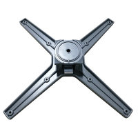 Base de table carrée noire en aluminium moulé de haute qualité, accessoires durables pour table