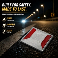 Marqueur routier réfléchissant en alliage d'aluminium IP68 LLM-LB-17 avec gaine de marquage routier multicolore pour les autoroutes, les parkings et les routes urbaines