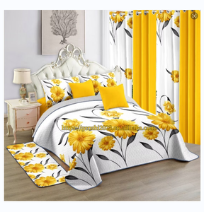 En EE. UU. Juego <span class=keywords><strong>de</strong></span> colcha <span class=keywords><strong>de</strong></span> colchón <span class=keywords><strong>de</strong></span> tamaño king para cama, 12 Uds., juego <span class=keywords><strong>de</strong></span> cama, sábanas planas ajustadas, colcha negra y dorada - Product Image 3