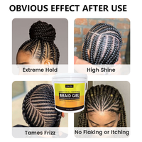 Gel hydratant personnalisé 64oz pour tresses, extensions capillaires, coiffures tressées, torsades, locks et contrôle des bords