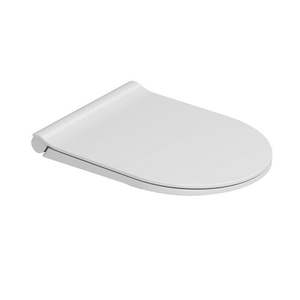 Asiento de Inodoro Redondo y Delgado Mirto, Blanco, 50 cm de Longitud - Product Image 1