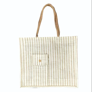 Bolsa de Compras Promocional Ecológica 100% Yute con Impresión Moderna y sin Azo, y Precio Competitivo - Product Image 1