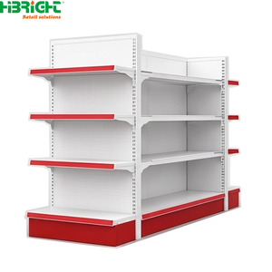 Étagère de présentation robuste en métal double face Highbright, nouvelle conception, blanche, pour centre commercial, supermarché, gondole de magasin - Product Image 3