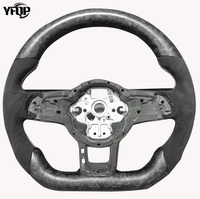 Volant personnalisé en fibre de carbone avec LED pour Volkswagen Golf GTI Mk7 G-Ti G-Ts R G-Li Gt-D Prix d'usine Cuir rouge Série 3