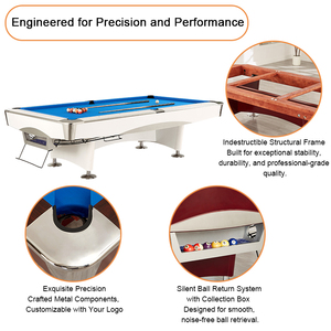 Mesa de Billar Profesional Personalizada a Precio Económico con Retorno Automático de Bolas, Estilo Moderno, con Cojines de Pizarra y Madera X4 04 Auto Bal - Product Image 4