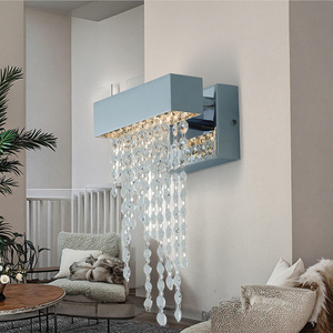 Modern Crystal LED 10W Indoor Wall Lamp Waterfall Design High CRI 95 Dimmable Home Office Living Room Garden Bracket <strong>Light</strong> - Product Image 2